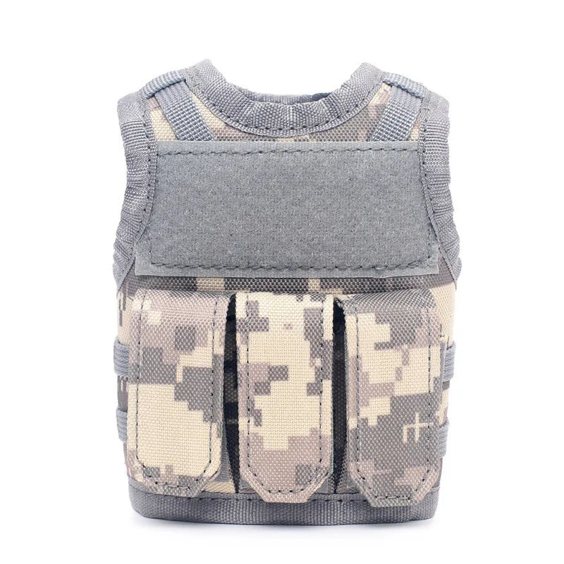 Tactical Beer Bottle Vest  Sports Mini Miniature Molle Vest Outdoor Upgraded Bottle Drink Set Adjustable Shoulder Straps