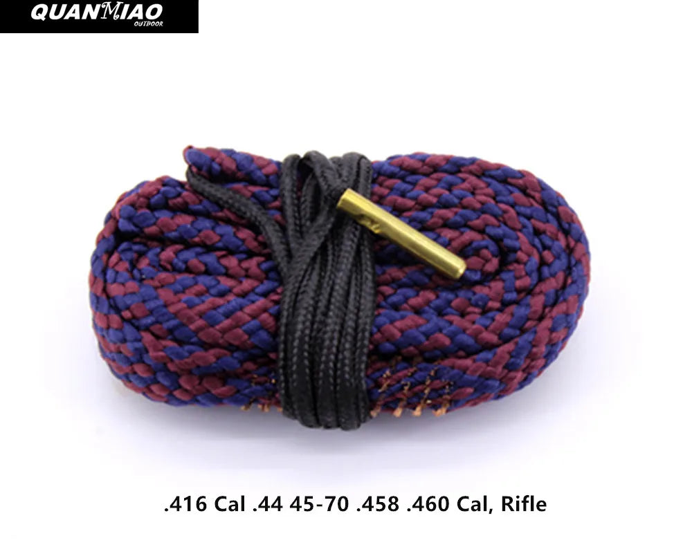 Hunting Gun Bore Cleaner .22 Cal.223 Cal.38 Cal& 5.56mm,7.62mm,12GA Rifle Cleaning Kit Tool Pistol Barrel Cal Rope Brush