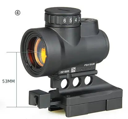 Tactical 1x Mini style red dot sight scope with high and Low picatinny rail mount base hunting shooting HK2-0105