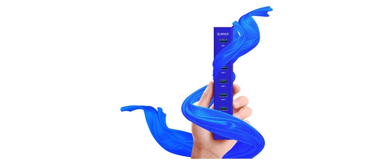 ORICO USB 3.0 Hub 7-port USB3.0 High-speed Transmission HUB Portable USB with Power Distributor Suitable for Laptop MacBook Pro