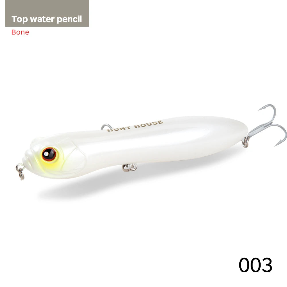 HuntHouse Trairao topwater lure Pencil lure long casting fishing for Bass Pike lure Crazy surface darter sound loud