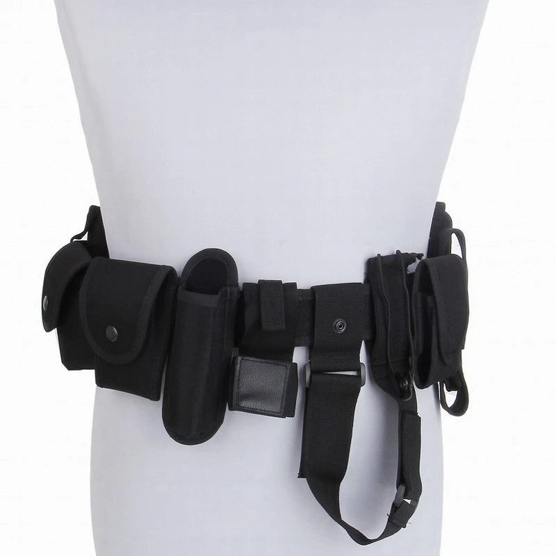 Tactical 10-in-1 Utility Tactical Belt with 9 Commonly Pouches 800D Nylon Fabric Heavy Duty Belt Security Military Hunting Gear
