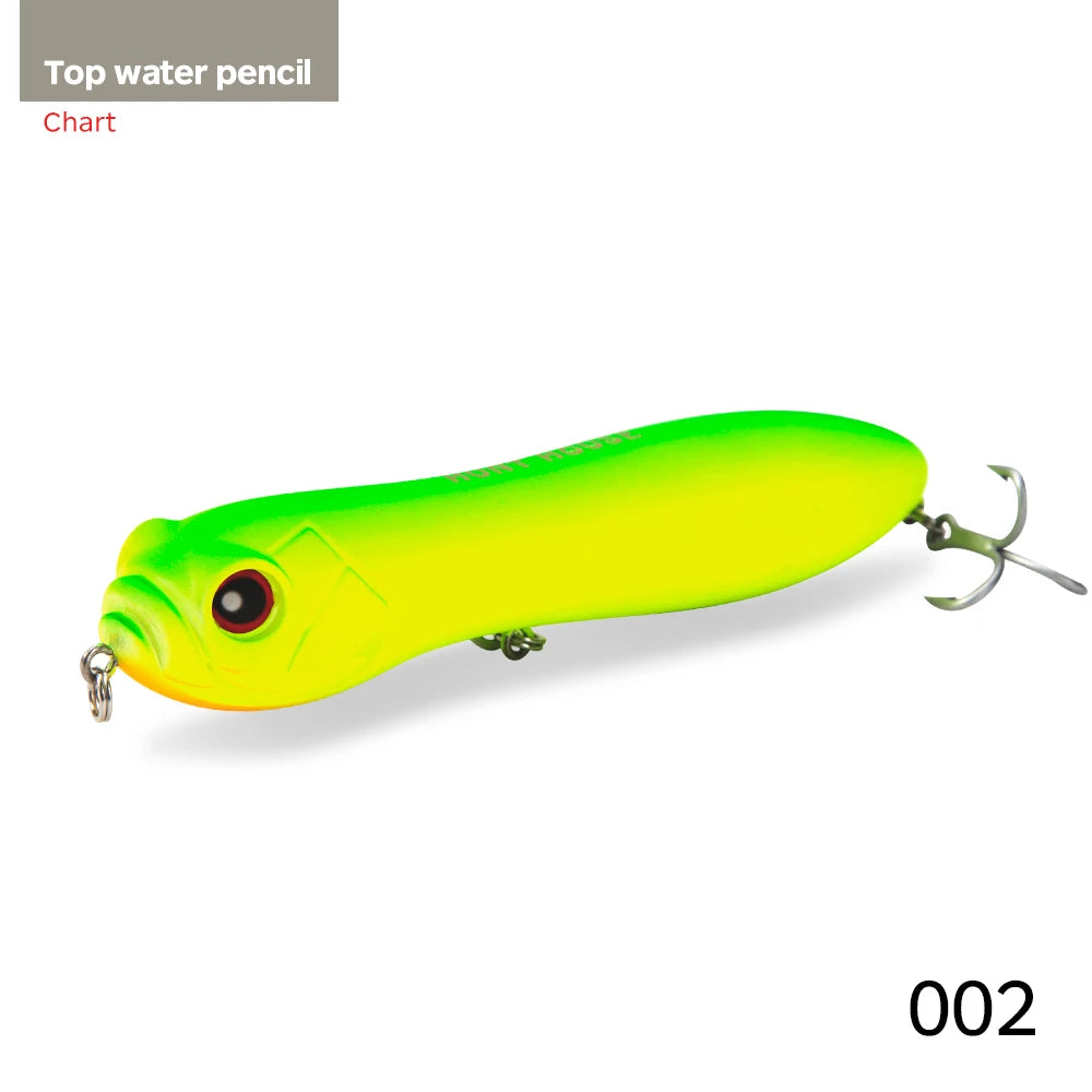 HuntHouse Trairao topwater lure Pencil lure long casting fishing for Bass Pike lure Crazy surface darter sound loud