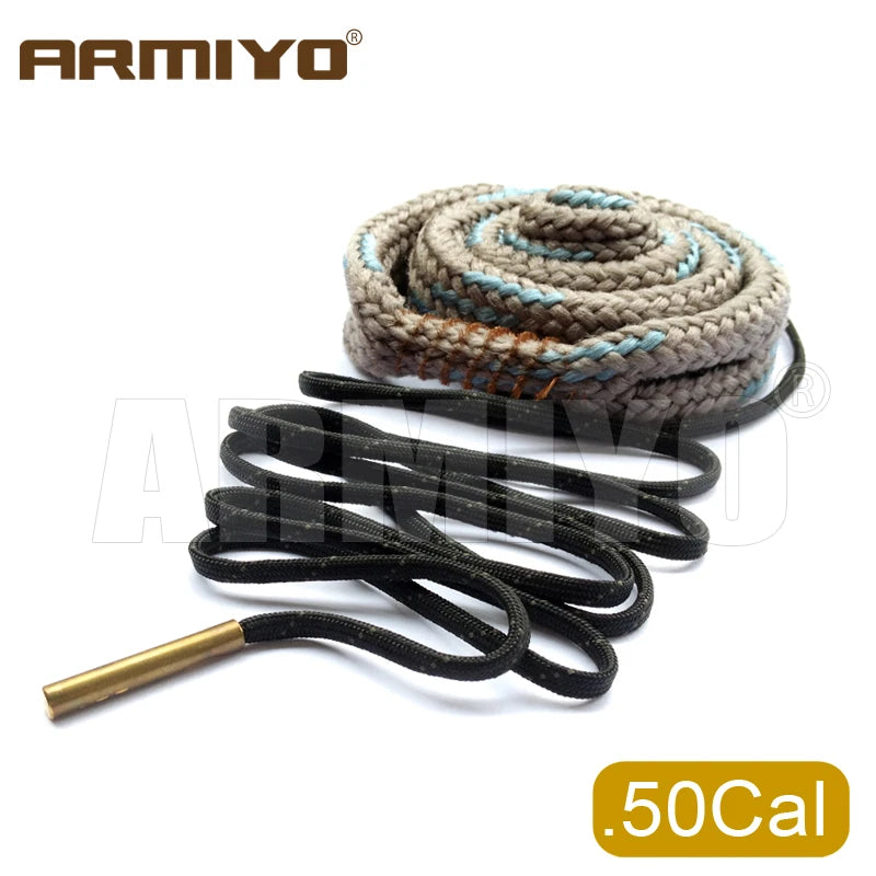 Armiyo .17Cal .22Cal .30Cal .38Cal .45Cal 12GA 20GA Barrel Cleaning Sling Bore Brush Clean Rope Hunting Accessories
