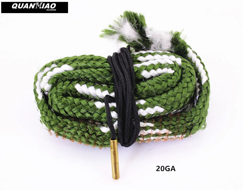 Hunting Gun Bore Cleaner .22 Cal.223 Cal.38 Cal& 5.56mm,7.62mm,12GA Rifle Cleaning Kit Tool Pistol Barrel Cal Rope Brush