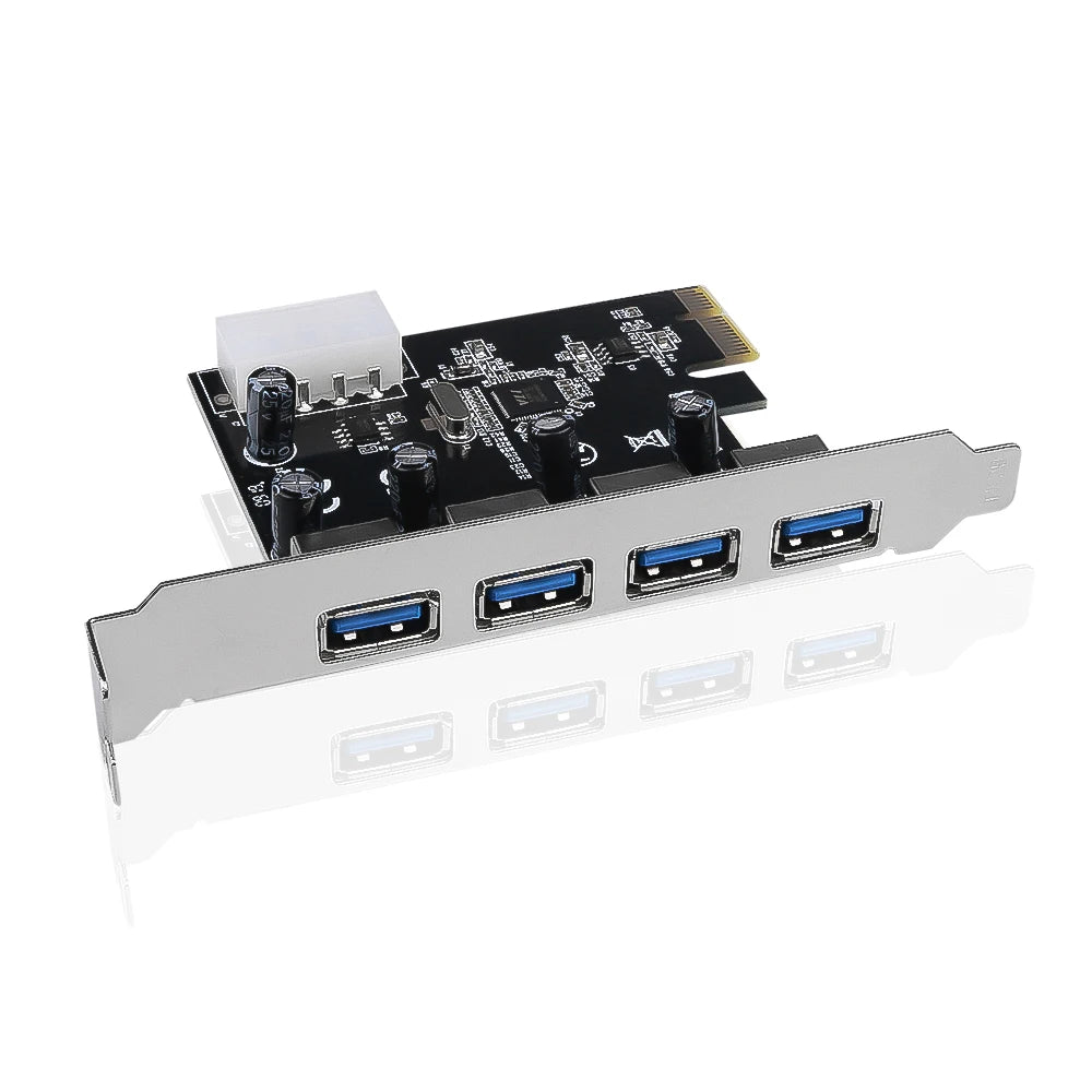4 Port USB 3.0 PCI-E Expansion Card PCI Express PCIe USB 3.0 HUB Adapter 4-Port USB 3.0 Controller USB 3 0 PCI e PCIe Express