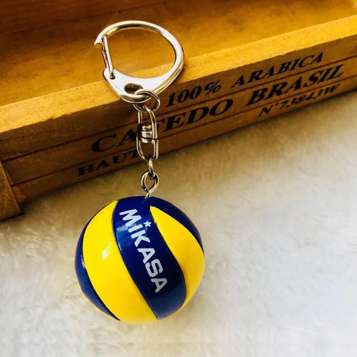 PVC Volleyball Keychain ball toy Sport Key Chain Gift Car Ball Key Holder Ring For Players Men Women Keyring Birthday Gift