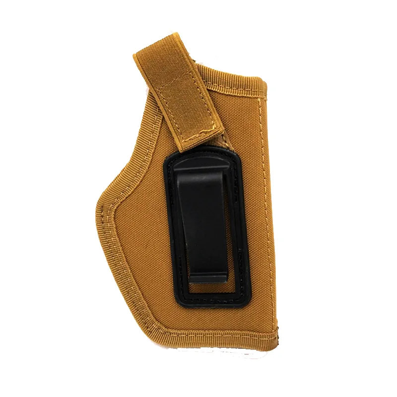Outdoor leather case concealed carrying leather case metal clip nylon pistol case air gun bag various sizes of hunting equipment