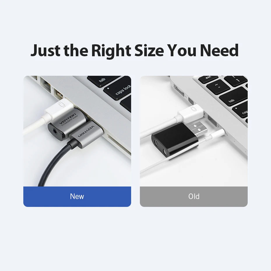 Vention USB External Sound Card  2-in-1 3.5mm USB Adapter Audio Interface for  EarPods Earphone Cable Computer USB Sound Card