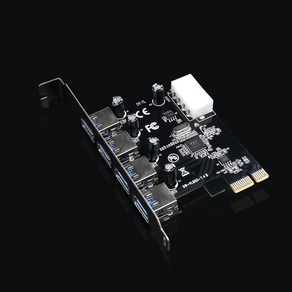 4 Port USB 3.0 PCI-E Expansion Card PCI Express PCIe USB 3.0 HUB Adapter 4-Port USB 3.0 Controller USB 3 0 PCI e PCIe Express