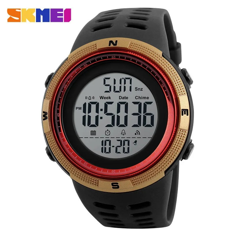 Fashion Mens Watches Pu Strap 48mm Digital Display Dial Quartz Watch Casual Business Wristwatches Designer Wristwatch