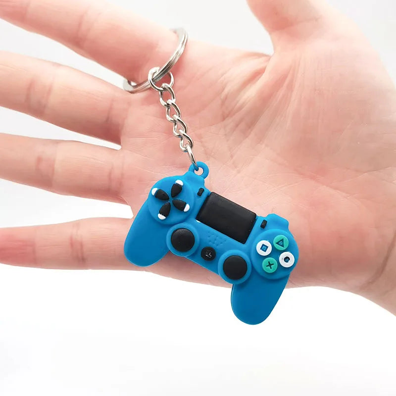 Cute PVC Game Machine Keychain Keyring Gamepad Joystick Key Chain PS4 Game Console Keychains Bag Car Hanging Key Ring