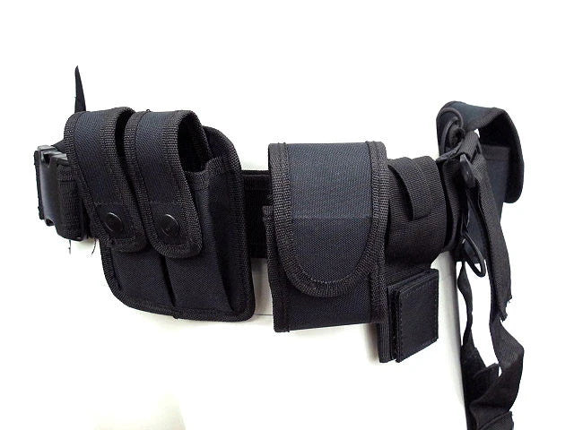Tactical 10-in-1 Utility Tactical Belt with 9 Commonly Pouches 800D Nylon Fabric Heavy Duty Belt Security Military Hunting Gear
