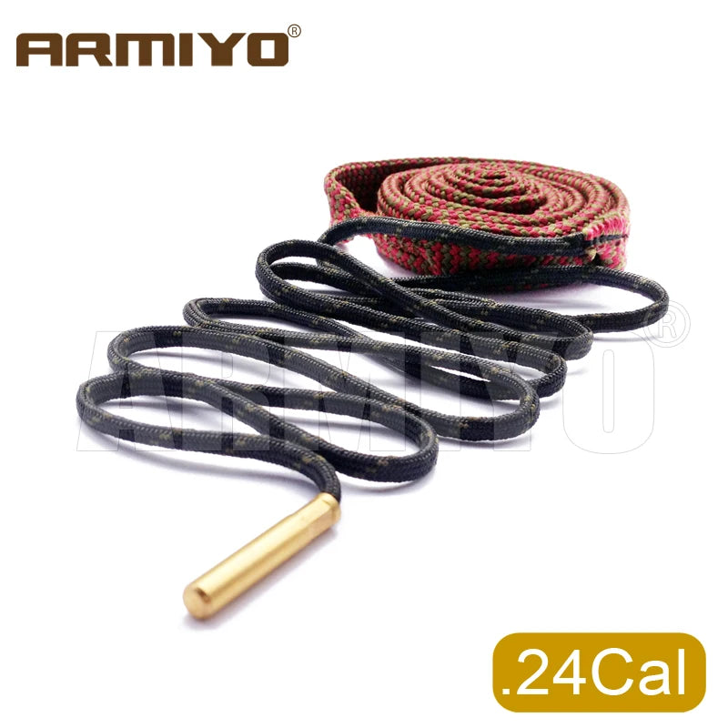 Armiyo .17Cal .22Cal .30Cal .38Cal .45Cal 12GA 20GA Barrel Cleaning Sling Bore Brush Clean Rope Hunting Accessories