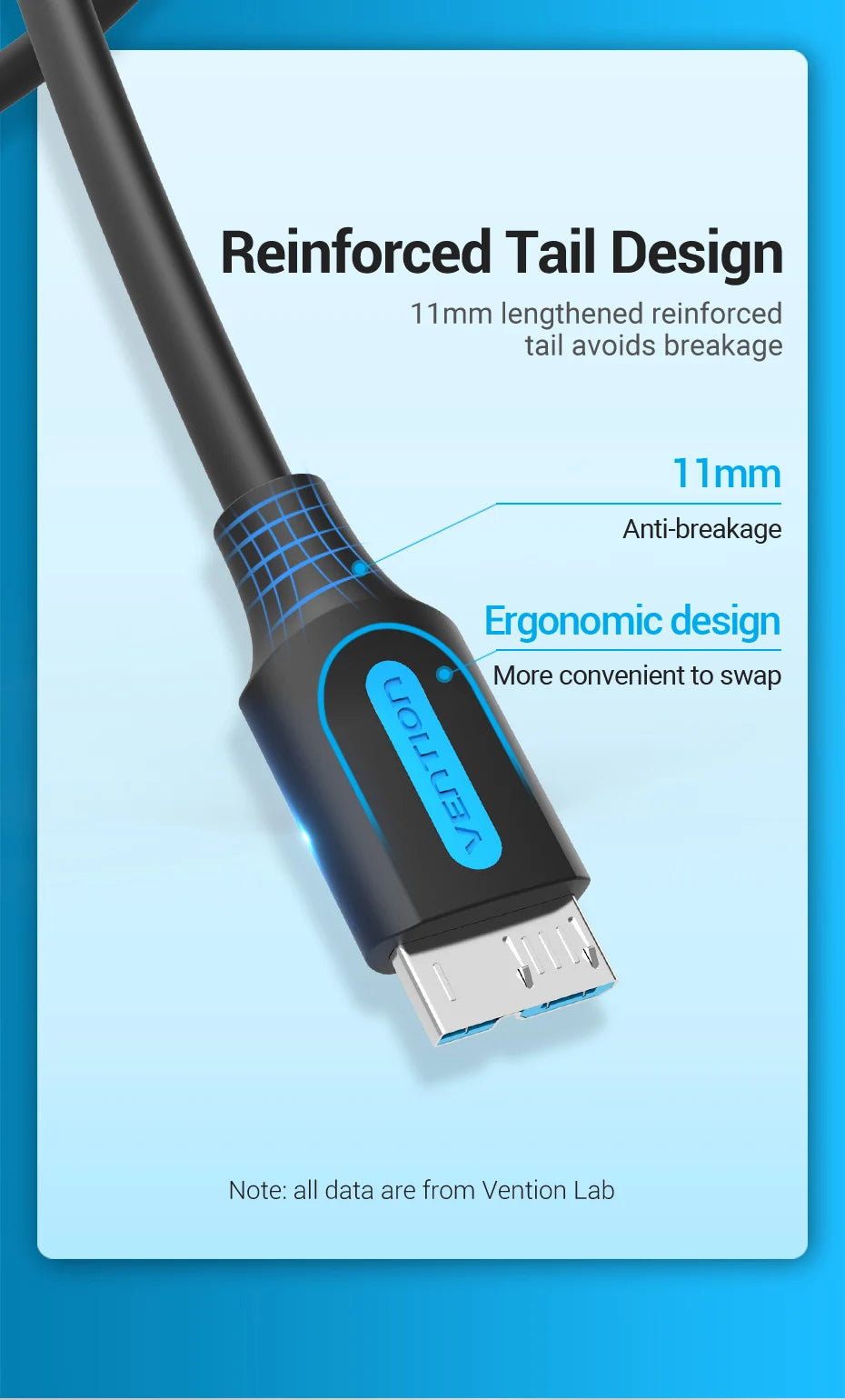 Vention USB 3.0 Type C to Micro B  Cable Connector For SSD HDD  External Hard Drive Disk Smartphone MacBook PC Micro B Cable