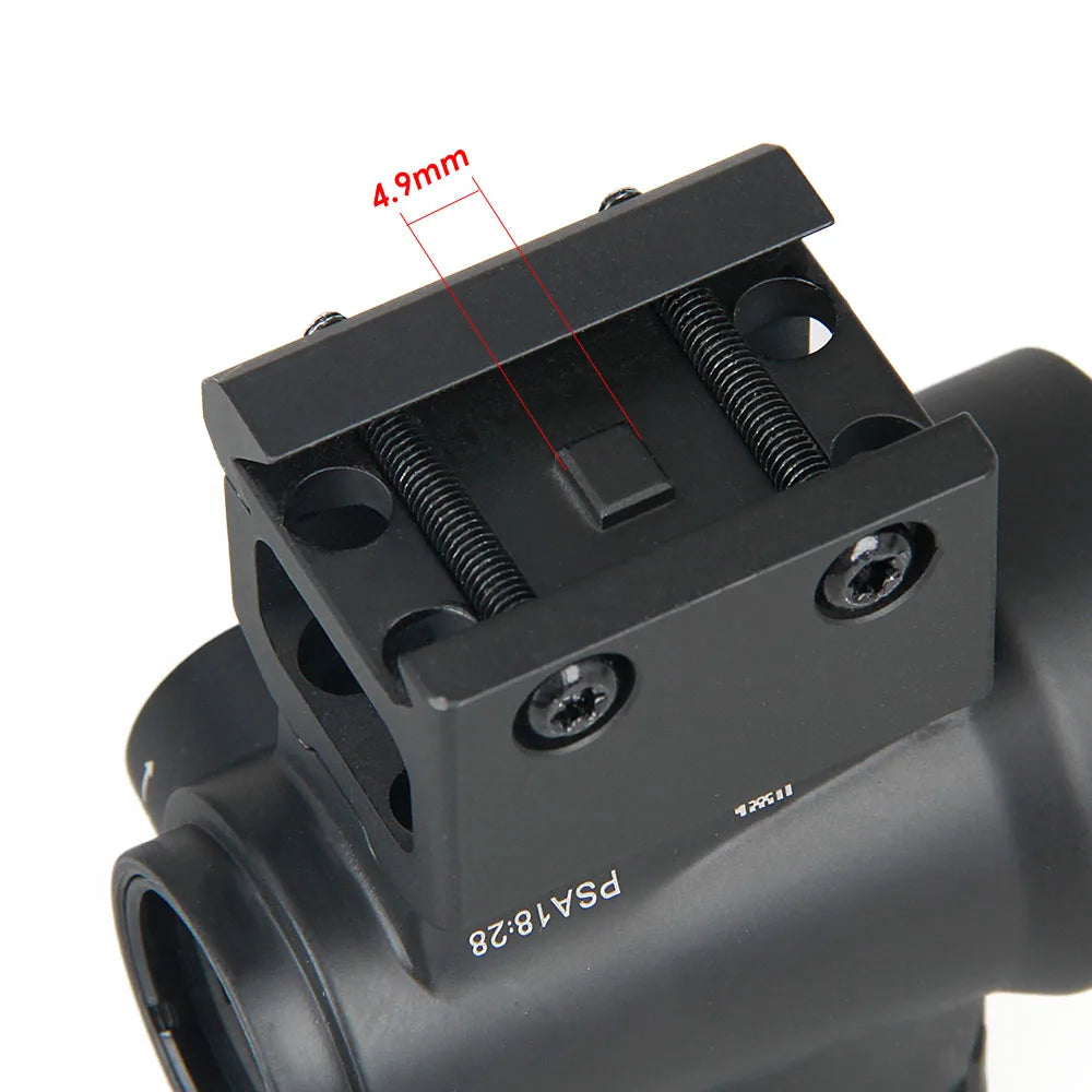 Tactical 1x Mini style red dot sight scope with high and Low picatinny rail mount base hunting shooting HK2-0105