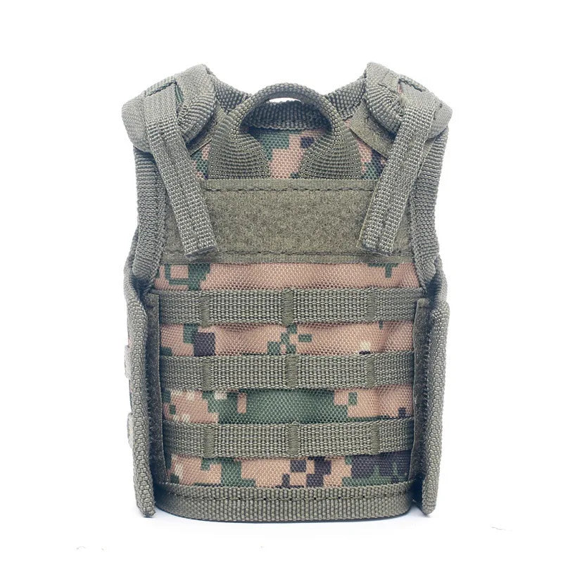 Tactical Beer Bottle Vest  Sports Mini Miniature Molle Vest Outdoor Upgraded Bottle Drink Set Adjustable Shoulder Straps