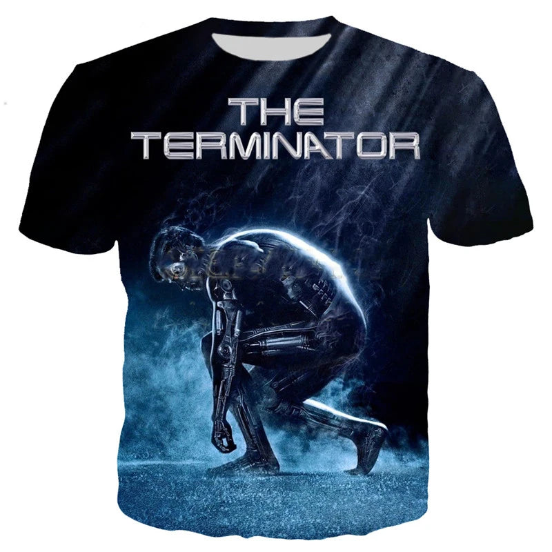 Fashion Movie Terminator Arnold Schwarzenegger T Shirt Men Women 3D Printed T-shirt Harajuku Style Tshirt Streetwear Tops