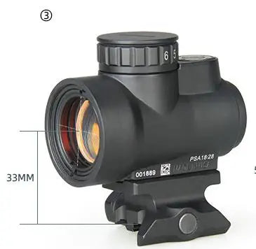 Tactical 1x Mini style red dot sight scope with high and Low picatinny rail mount base hunting shooting HK2-0105