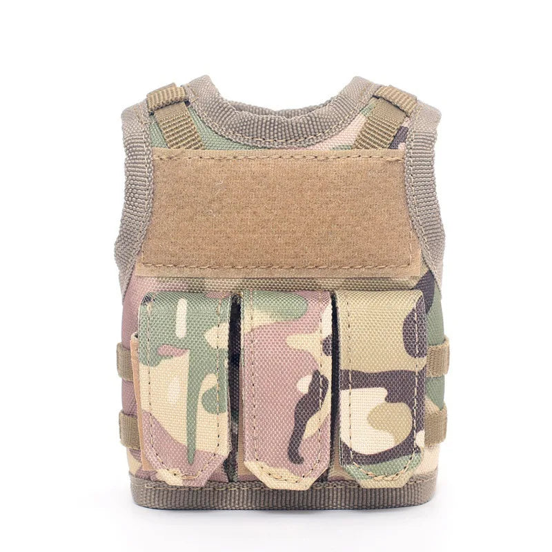 Tactical Beer Bottle Vest  Sports Mini Miniature Molle Vest Outdoor Upgraded Bottle Drink Set Adjustable Shoulder Straps