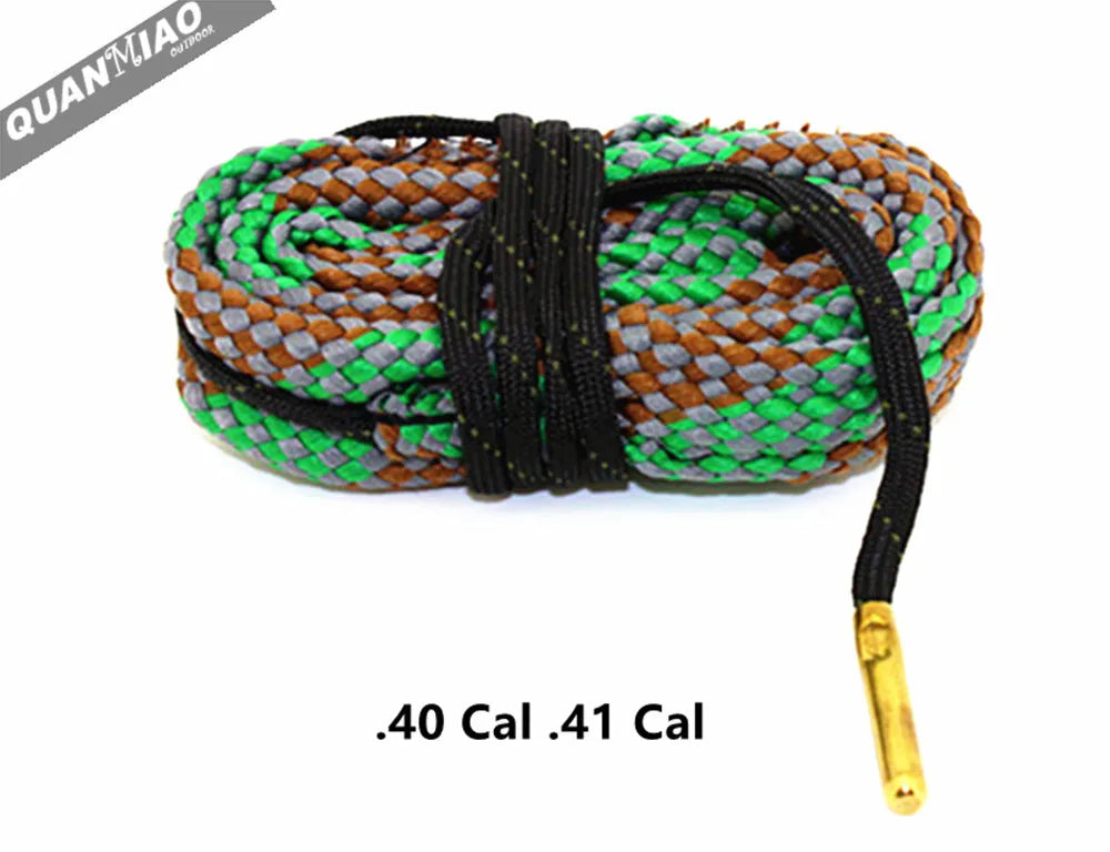 Hunting Gun Bore Cleaner .22 Cal.223 Cal.38 Cal& 5.56mm,7.62mm,12GA Rifle Cleaning Kit Tool Pistol Barrel Cal Rope Brush