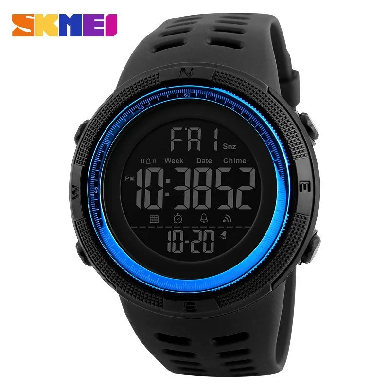 Fashion Mens Watches Pu Strap 48mm Digital Display Dial Quartz Watch Casual Business Wristwatches Designer Wristwatch