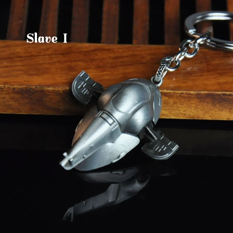 Men's Spaceship Keychain Anime Vintage Star Destroyer Battleship Key Chain On Bag Car Trinket Jewelry Party Boyfriend Gift