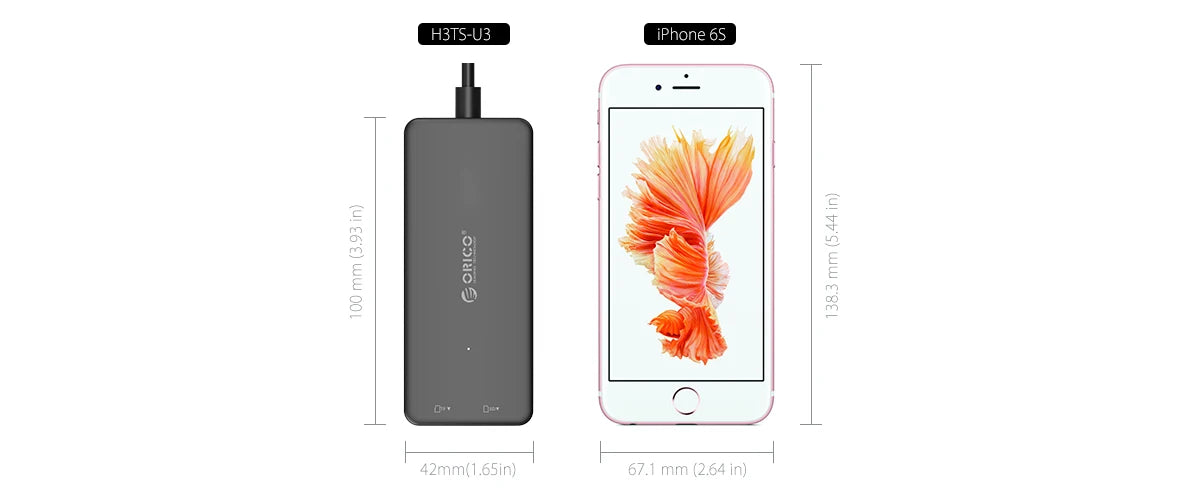 ORICO 5 in 1 USB Hub USB Splitter with TF SD Transmission HUB laptop Expansion Accessories  for MacBook Air Laptop USB 3.0 HUB