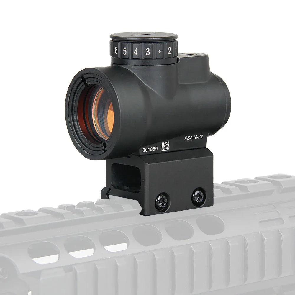 Tactical 1x Mini style red dot sight scope with high and Low picatinny rail mount base hunting shooting HK2-0105