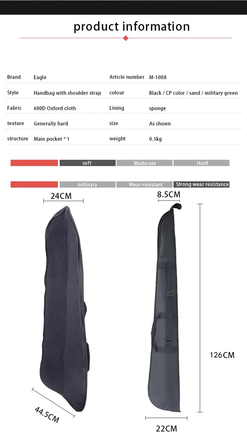 Outdoor Hunting Gun Bag Shoulder Mounted Shotgun Sniper Gun Bag Tactical Shooting Equipment Airgun Combat Rifle Bag