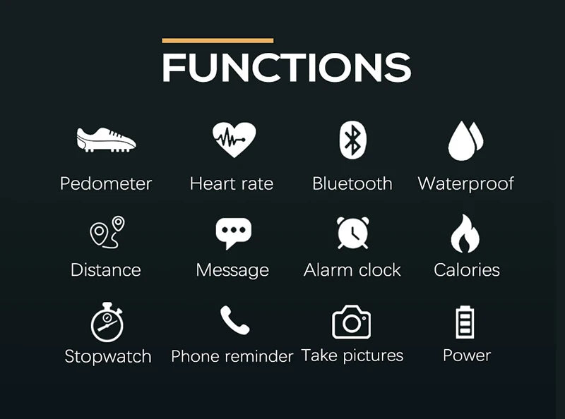 NORTH EDGE Men's Digital Watch Military Waterproof 50M Running Sports Pedometer Stopwatch Watch Heart Rate Wristband Android IOS