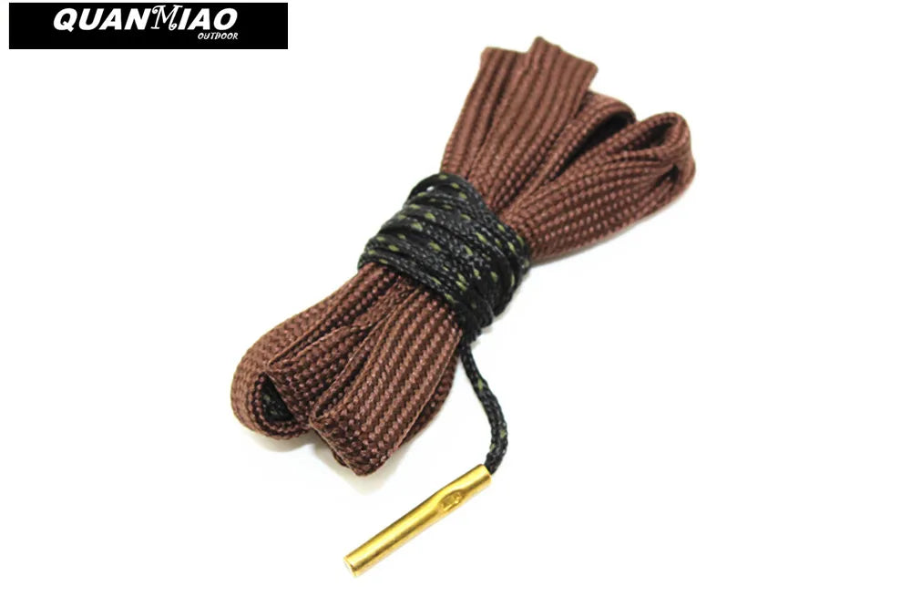 Hunting Gun Bore Cleaner .22 Cal.223 Cal.38 Cal& 5.56mm,7.62mm,12GA Rifle Cleaning Kit Tool Pistol Barrel Cal Rope Brush