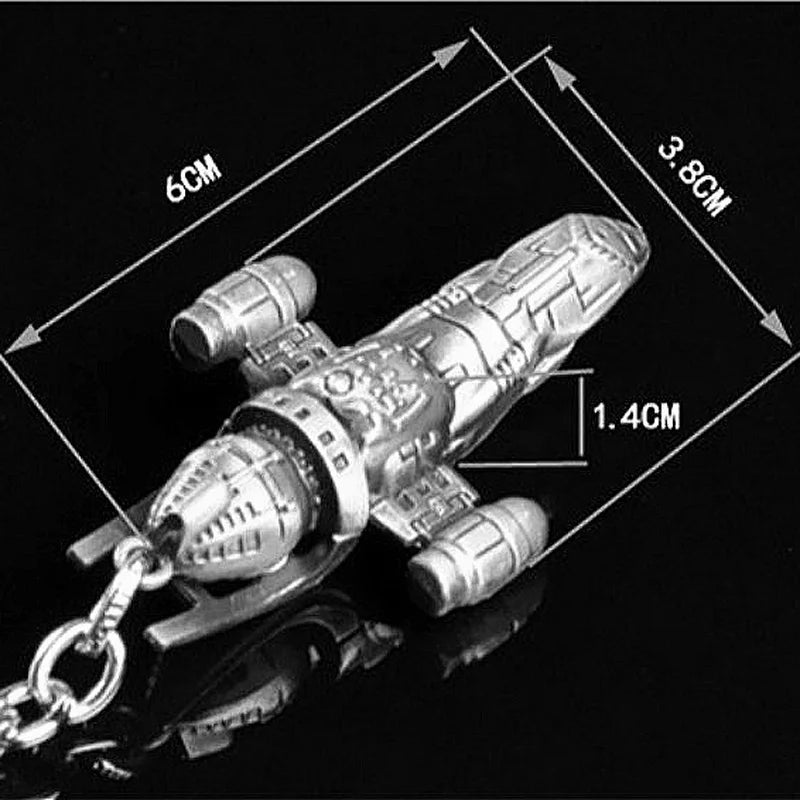 Men's Spaceship Keychain Anime Vintage Star Destroyer Battleship Key Chain On Bag Car Trinket Jewelry Party Boyfriend Gift