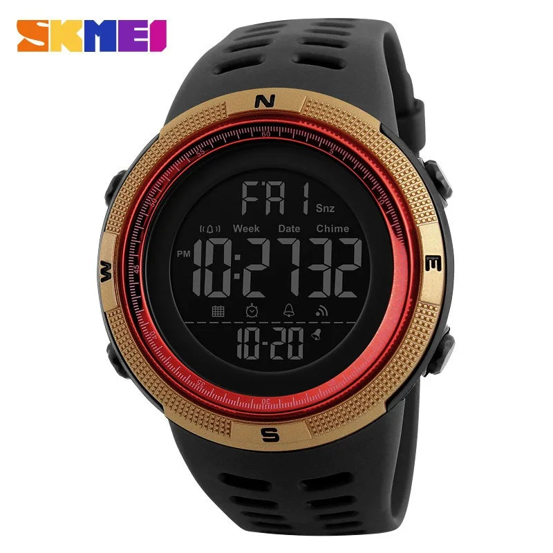 Fashion Mens Watches Pu Strap 48mm Digital Display Dial Quartz Watch Casual Business Wristwatches Designer Wristwatch