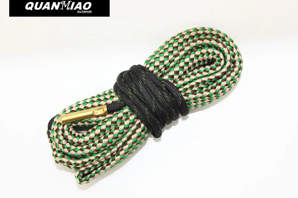 Hunting Gun Bore Cleaner .22 Cal.223 Cal.38 Cal& 5.56mm,7.62mm,12GA Rifle Cleaning Kit Tool Pistol Barrel Cal Rope Brush