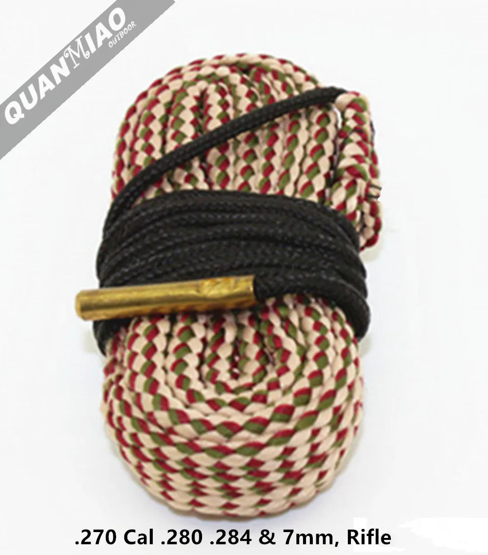 Hunting Gun Bore Cleaner .22 Cal.223 Cal.38 Cal& 5.56mm,7.62mm,12GA Rifle Cleaning Kit Tool Pistol Barrel Cal Rope Brush