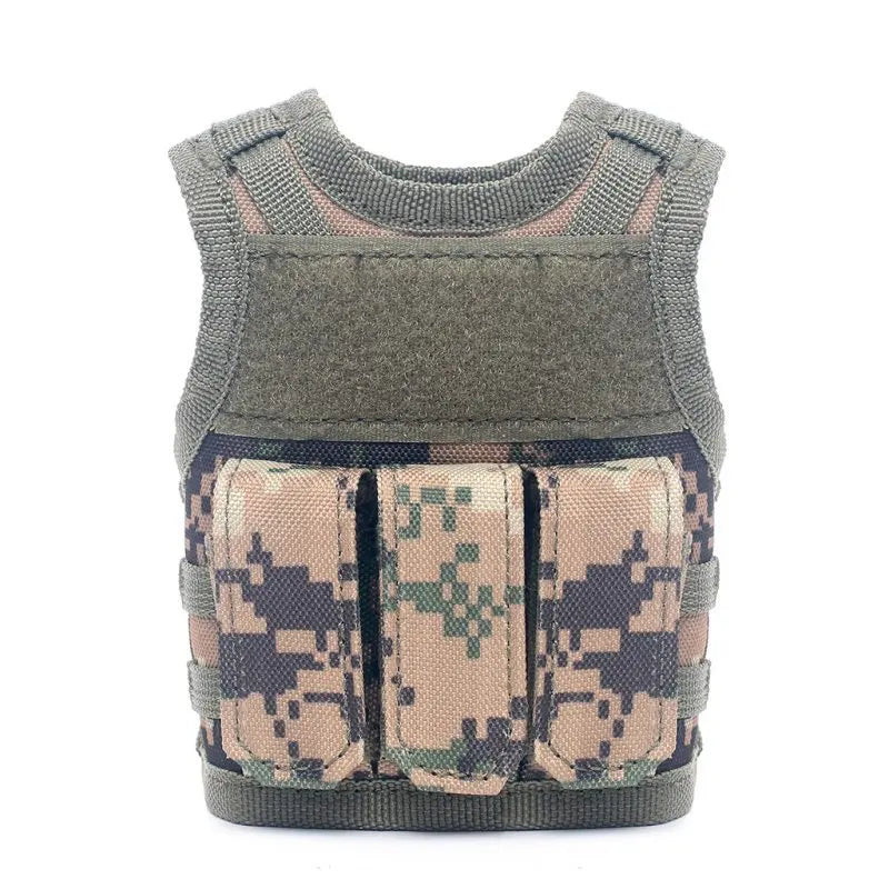 Tactical Beer Bottle Vest  Sports Mini Miniature Molle Vest Outdoor Upgraded Bottle Drink Set Adjustable Shoulder Straps
