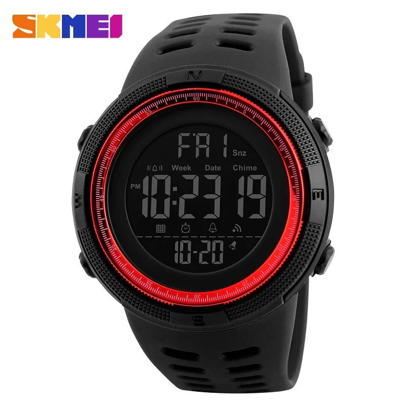 Fashion Mens Watches Pu Strap 48mm Digital Display Dial Quartz Watch Casual Business Wristwatches Designer Wristwatch