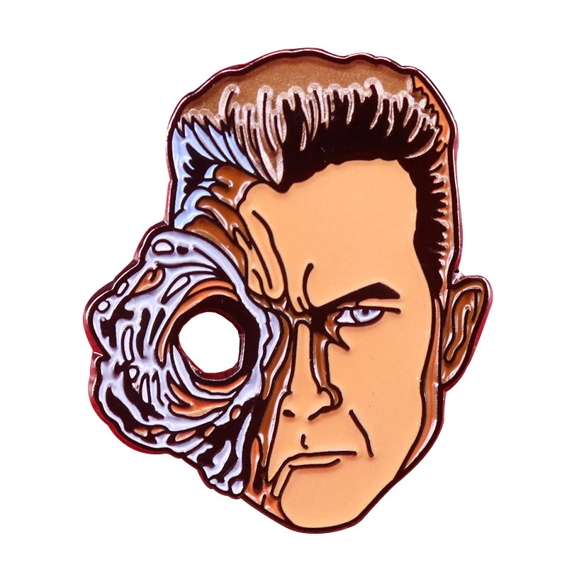 Terminator Leaving Enamel Pin Arnod Schwarzenegger Brooch Dark Fate Badge great movie Jewelry