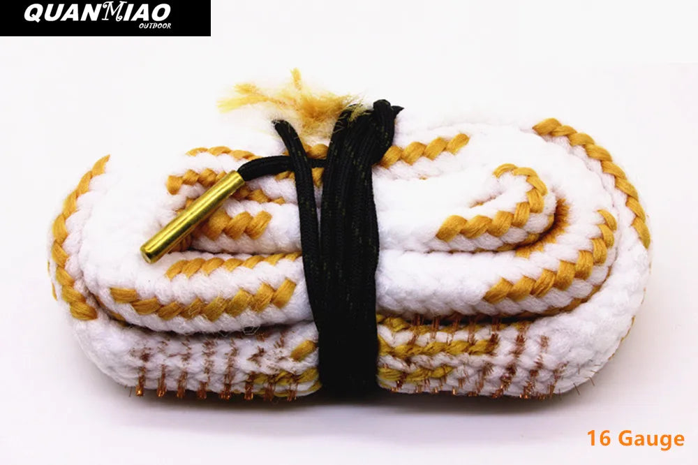 Hunting Gun Bore Cleaner .22 Cal.223 Cal.38 Cal& 5.56mm,7.62mm,12GA Rifle Cleaning Kit Tool Pistol Barrel Cal Rope Brush