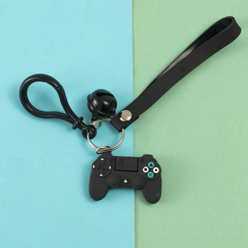 Cute PVC Game Machine Keychain Keyring Gamepad Joystick Key Chain PS4 Game Console Keychains Bag Car Hanging Key Ring