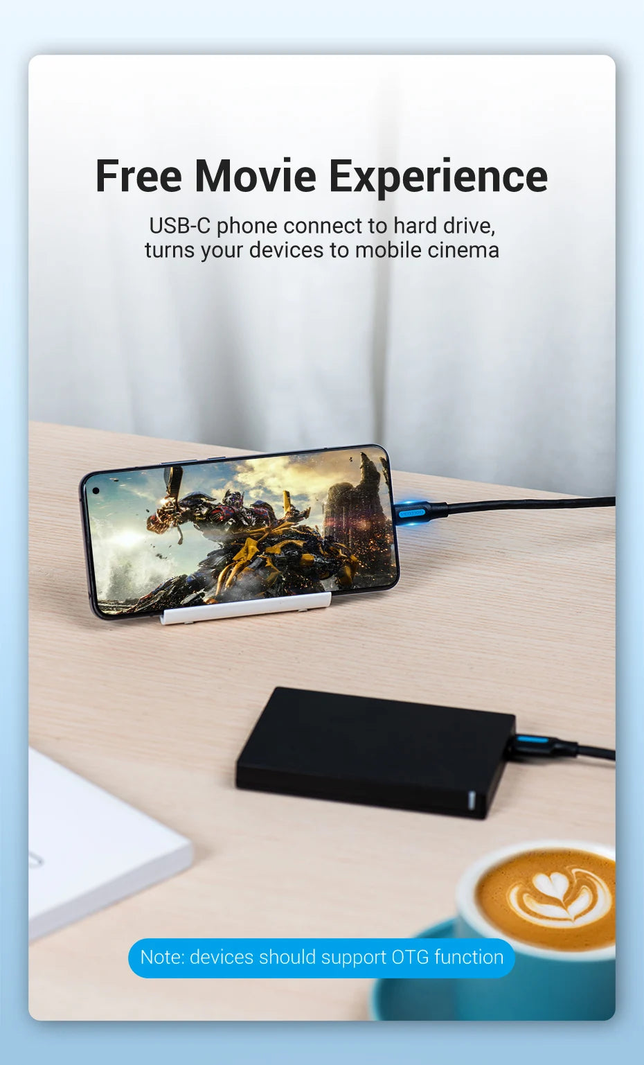 Vention USB 3.0 Type C to Micro B  Cable Connector For SSD HDD  External Hard Drive Disk Smartphone MacBook PC Micro B Cable