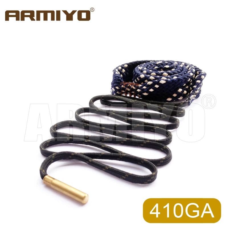 Armiyo .17Cal .22Cal .30Cal .38Cal .45Cal 12GA 20GA Barrel Cleaning Sling Bore Brush Clean Rope Hunting Accessories