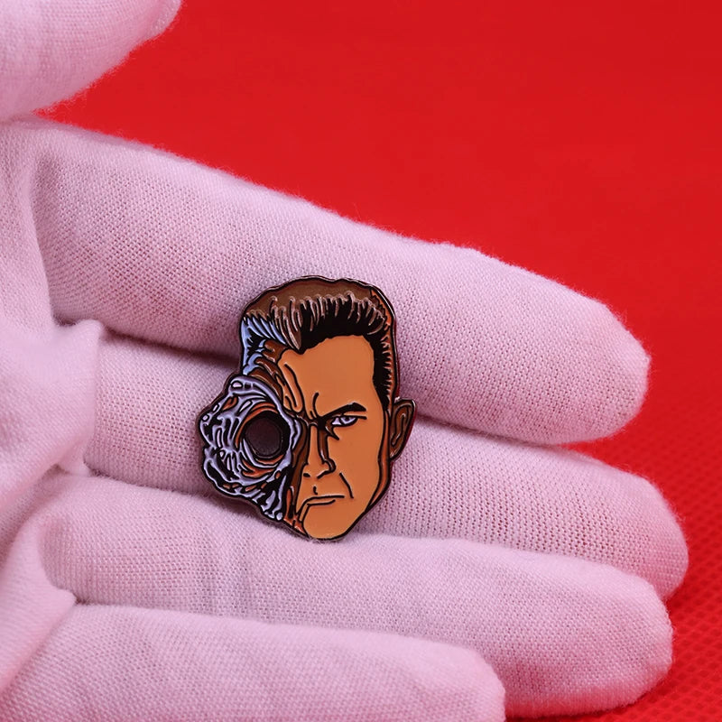 Terminator Leaving Enamel Pin Arnod Schwarzenegger Brooch Dark Fate Badge great movie Jewelry