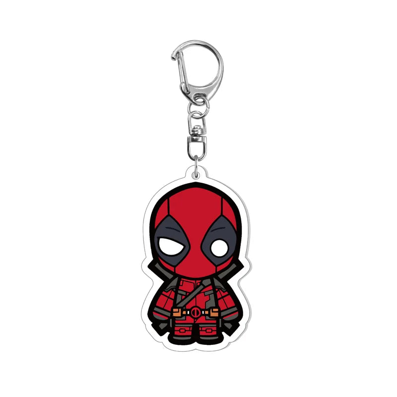 Marvel Avengers Cute Keychain Cartoon Iron Man Thor Hulk Captain America Car Keychain Kids Bag Pendant Keyring Friends Gift