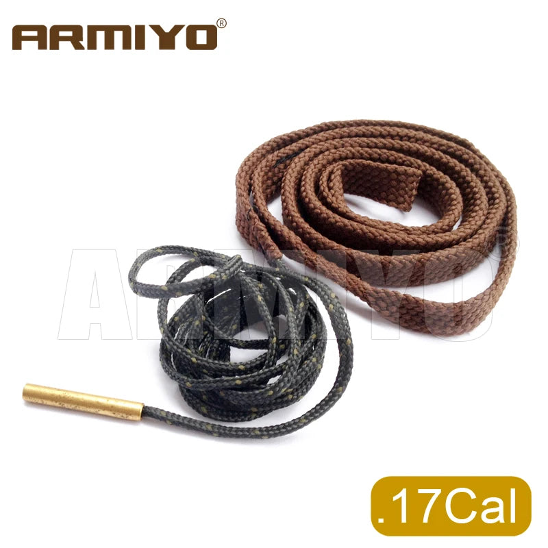 Armiyo .17Cal .22Cal .30Cal .38Cal .45Cal 12GA 20GA Barrel Cleaning Sling Bore Brush Clean Rope Hunting Accessories