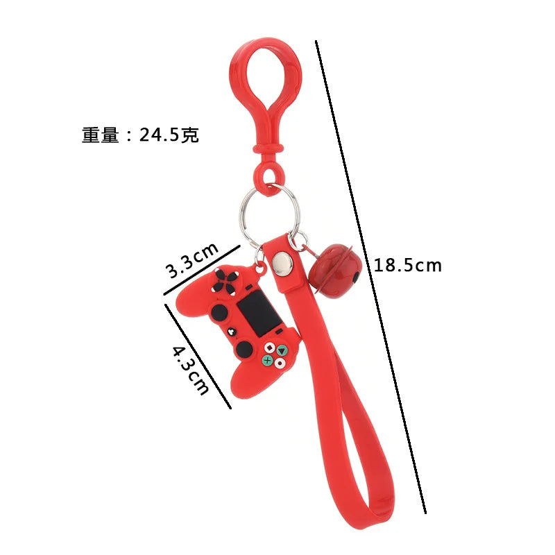 1PCS PVC Game Machine Keychain & Keyring Cute Gamepad Joystick Key Chain PS4 Game Console Jewelry Bag Car Hanging Accessories