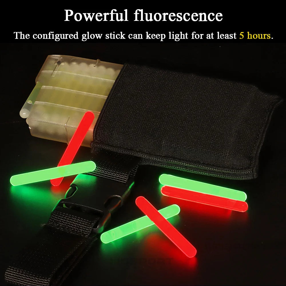 Tactical Lighting Signal Sticks Marking Light Dispenser Belt Mounted Pouch Hanger Fluorescent Label Glow Target Paintball