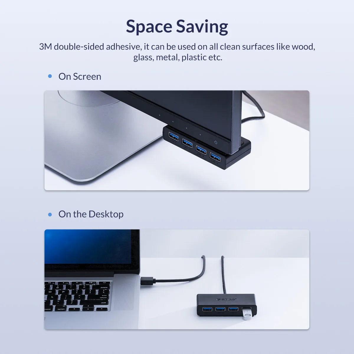 ORICO 4 Port USB 3.0 Splitter USB HUB With Micro USB Power Port Multiple High Speed OTG Adapter for Computer Laptop Accessories