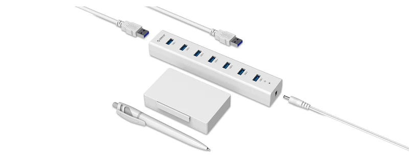 ORICO USB 3.0 Hub 7-port USB3.0 High-speed Transmission HUB Portable USB with Power Distributor Suitable for Laptop MacBook Pro